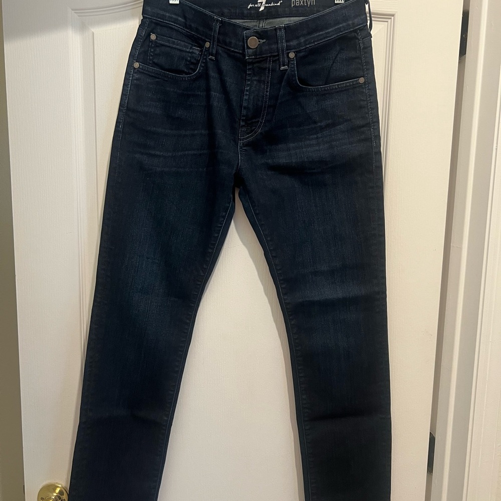 7 For All Mankind Blue Slim Jeans Classic Style